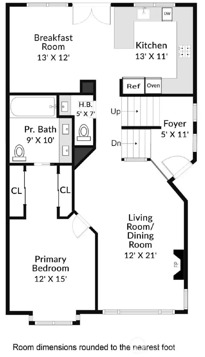 Main level floorplan