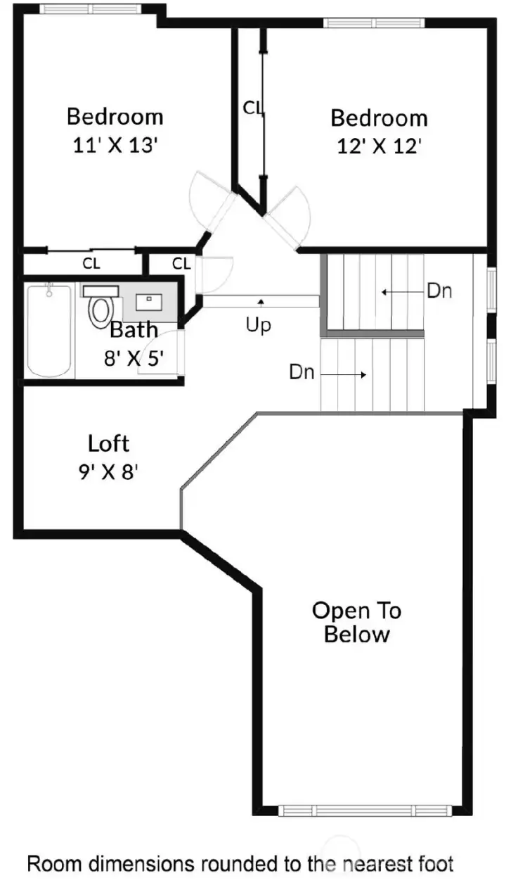 Upper level floorplan