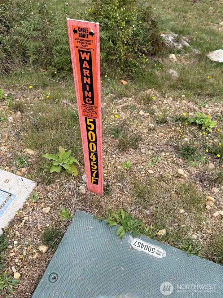 Fiber is at the edge of the lot...