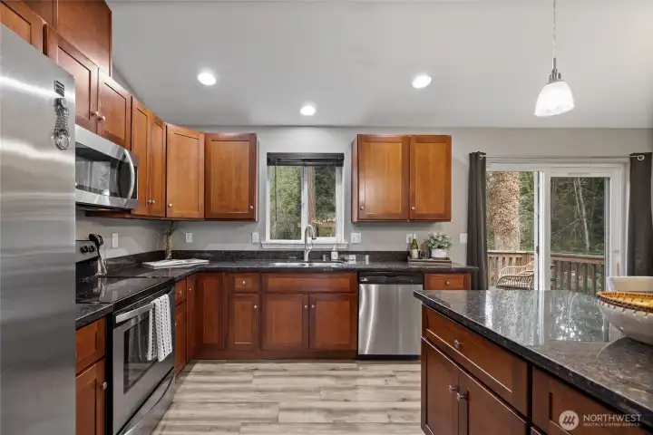 Plenty of space for two or three cooks in this kitchen!