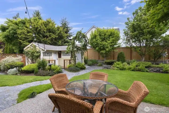 But first, a sneak peek in the back yard...