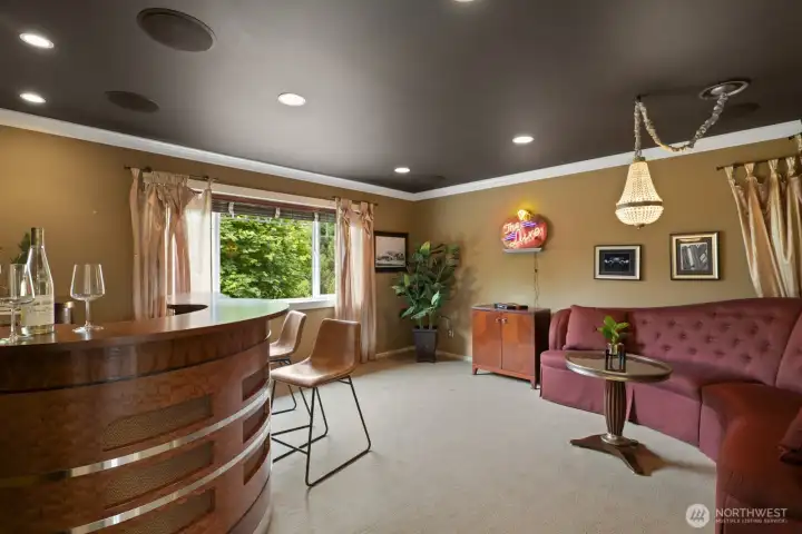 ...an awesome salon...media room...bar...you name it!