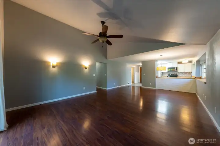 Front Entry into Kitchen on left and Utility Room on right.