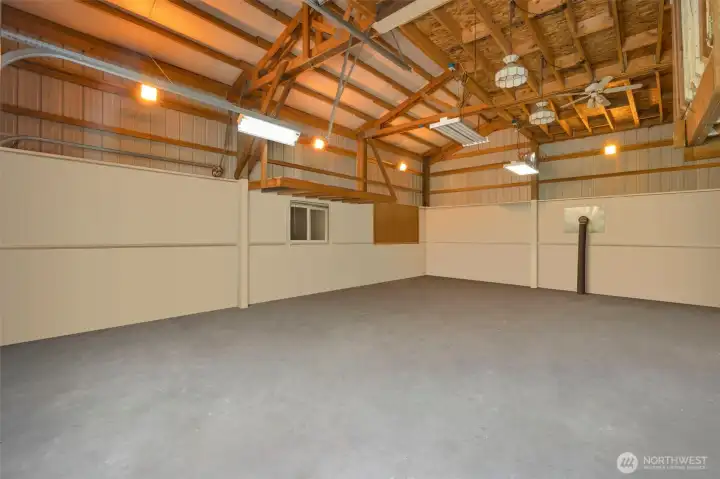 Shop has lots of room also with a partial loft for more storage