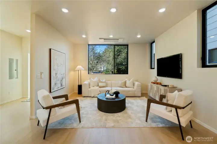 Living room off the kitchen