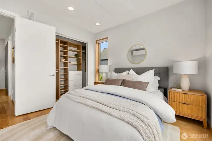 With a newer mini-split head in each of the bedrooms, you'll enjoy efficient heat and AC year-round. The upper level also features radiant heat panels in the ceilings as a thoughtful back-up system.