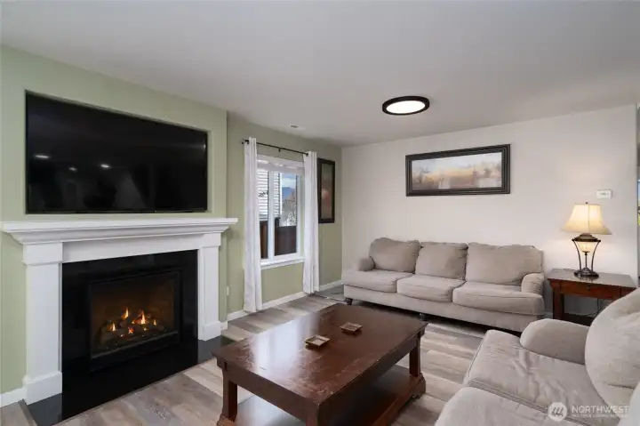 Great room with fireplace