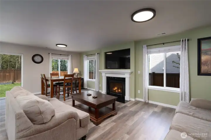 Great room with new flooring