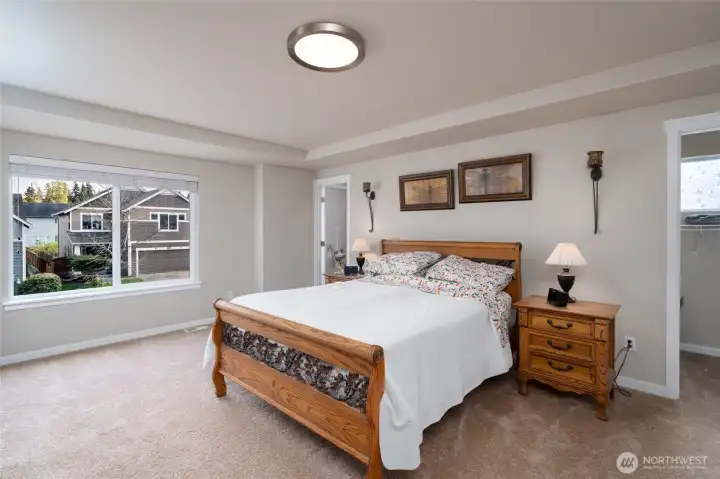 Spacious primary bedroom