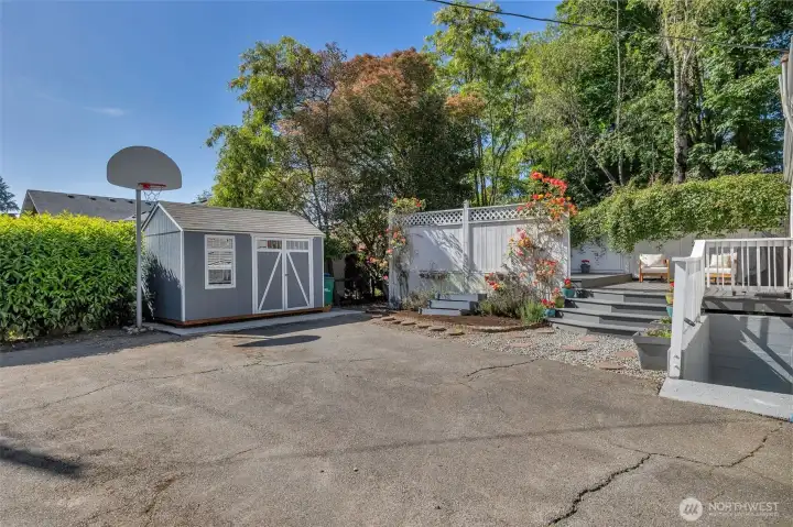Extra storage in this newer storage shed