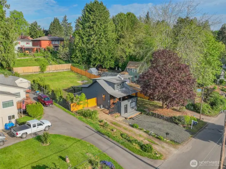 This is the kind of backyard you don’t find often. Nearly a quarter acre, fully fenced, with room to garden, relax, and enjoy every season under the covered patio.