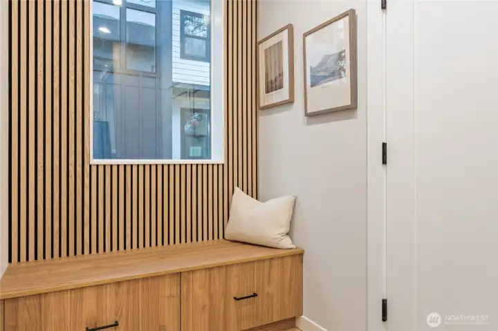 Mudroom with storage