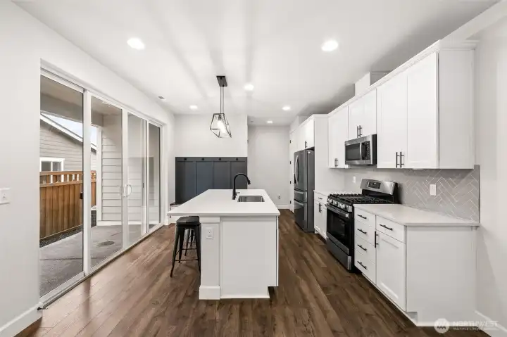Huge french slider lets in lots of natural light Huge french slider lets in lots of natural light