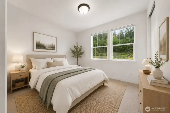 Virtually staged second bedroom Virtually staged second bedroom
