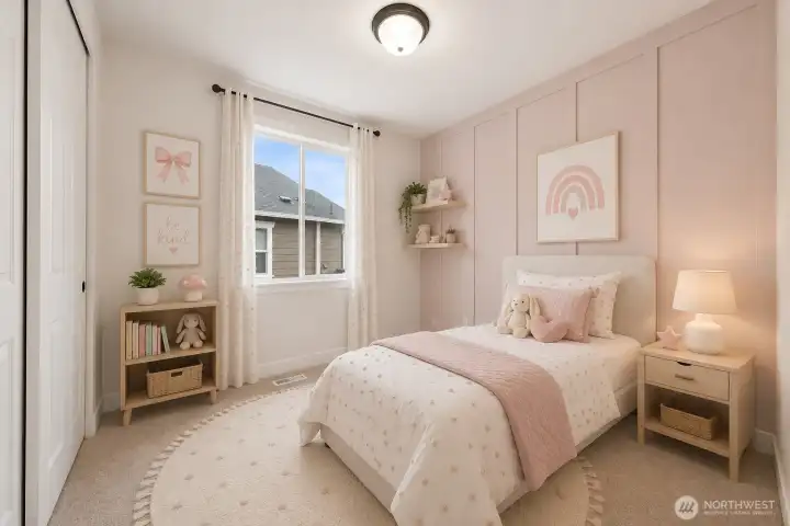 Virtually staged third bedroom Virtually staged third bedroom