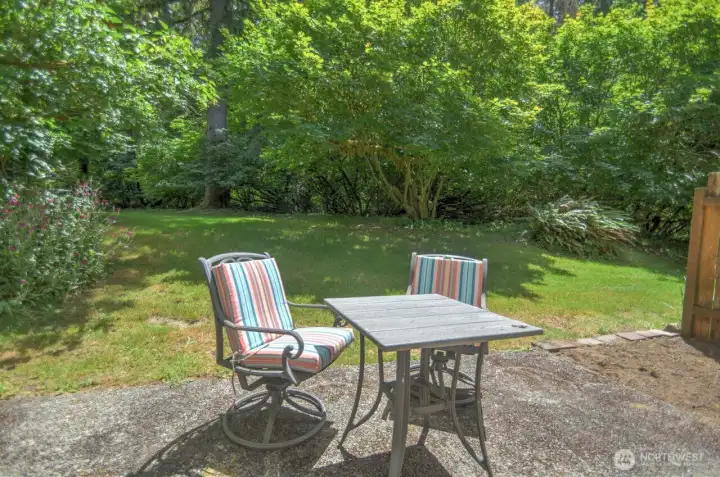 outdoor space gets plenty of sunshine