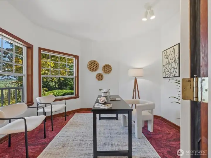 Sit in your office/Den on main with mountain and pool views.