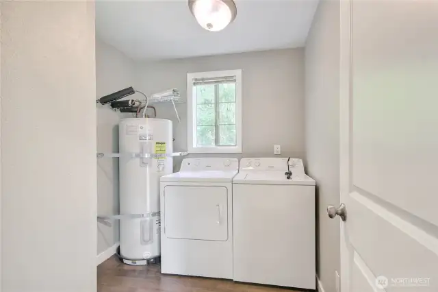 Main floor laundry facility. Washer and dryer are no longer there but the W/D hookups are.