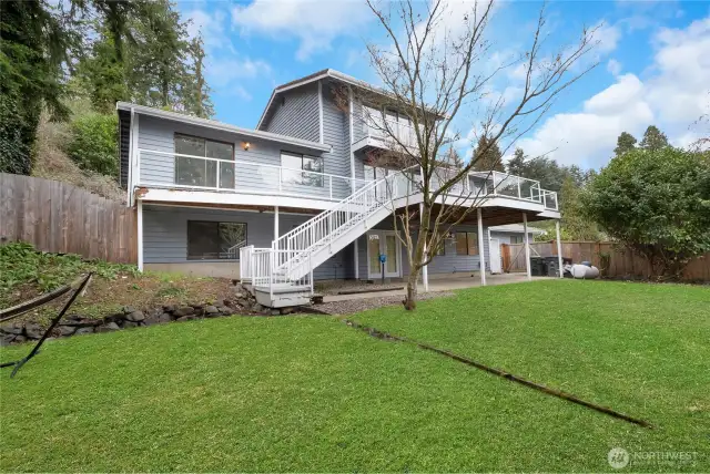 Spacious backyard will be brought back to great health (as in the photo) soon.