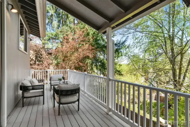 Spacious deck