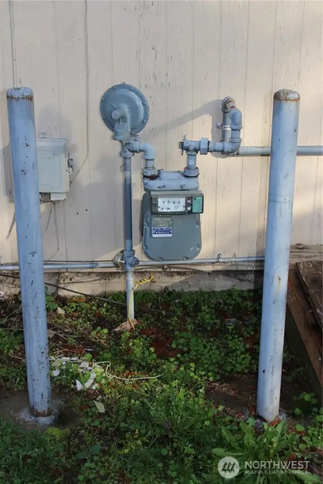 Gas meter on property