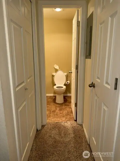 Hot water tank in closet