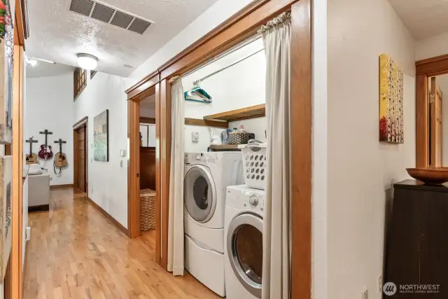 Main level centrally located laundry