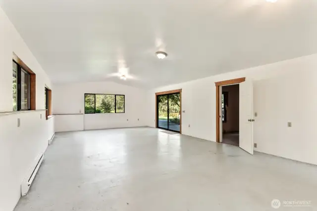 Partially finished section of the accessory dwelling unit
