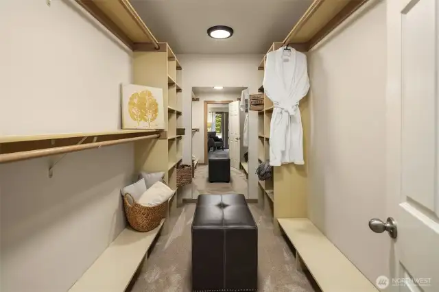 Primary walk-in closet