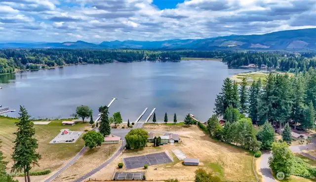 View of 7 acre private lakefront community park!