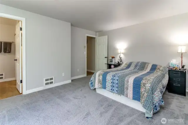 Owners suite with walk in closet and private bathroom