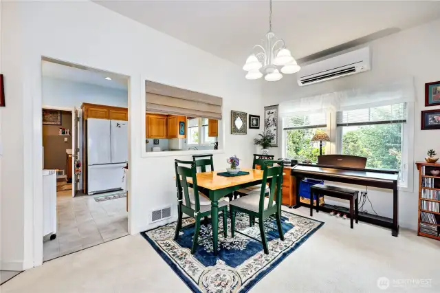 Dining area to the Kitchen notice the pass thru for ease of serving