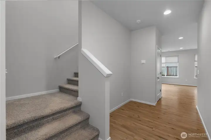 Thoughtfully designed layout with easy access to upper level living and open sightlines to the main area.