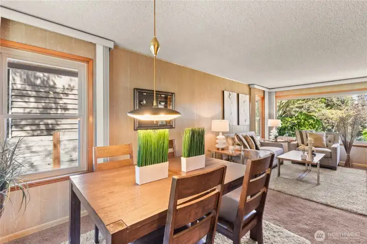 View of formal dining area from kitchen