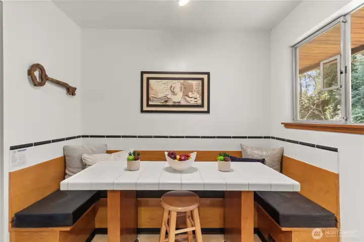 Informal dining area adjacent to the kitchen