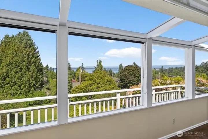 a bank of beautiful new windows to enjoy the east morning sun and view