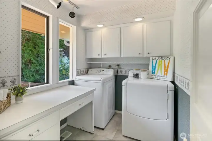 laundry conveniently located near kitchen