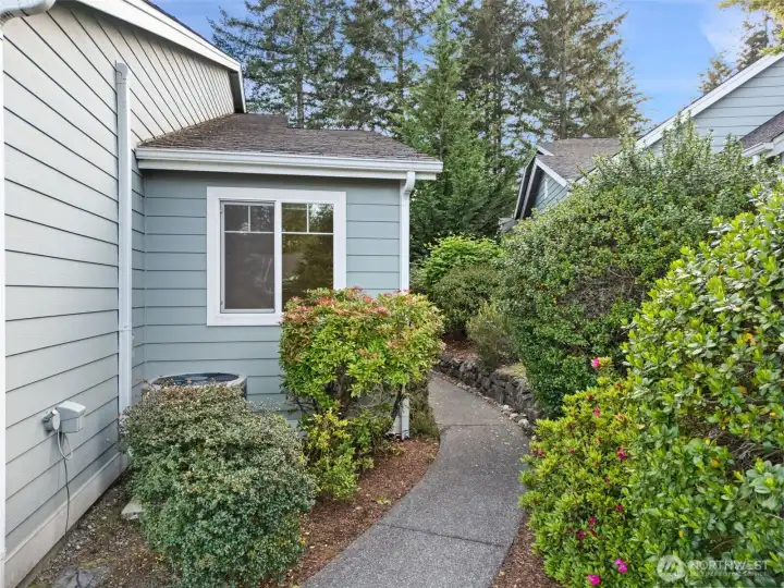 Corner Unit, Private pathway to unit D-12.