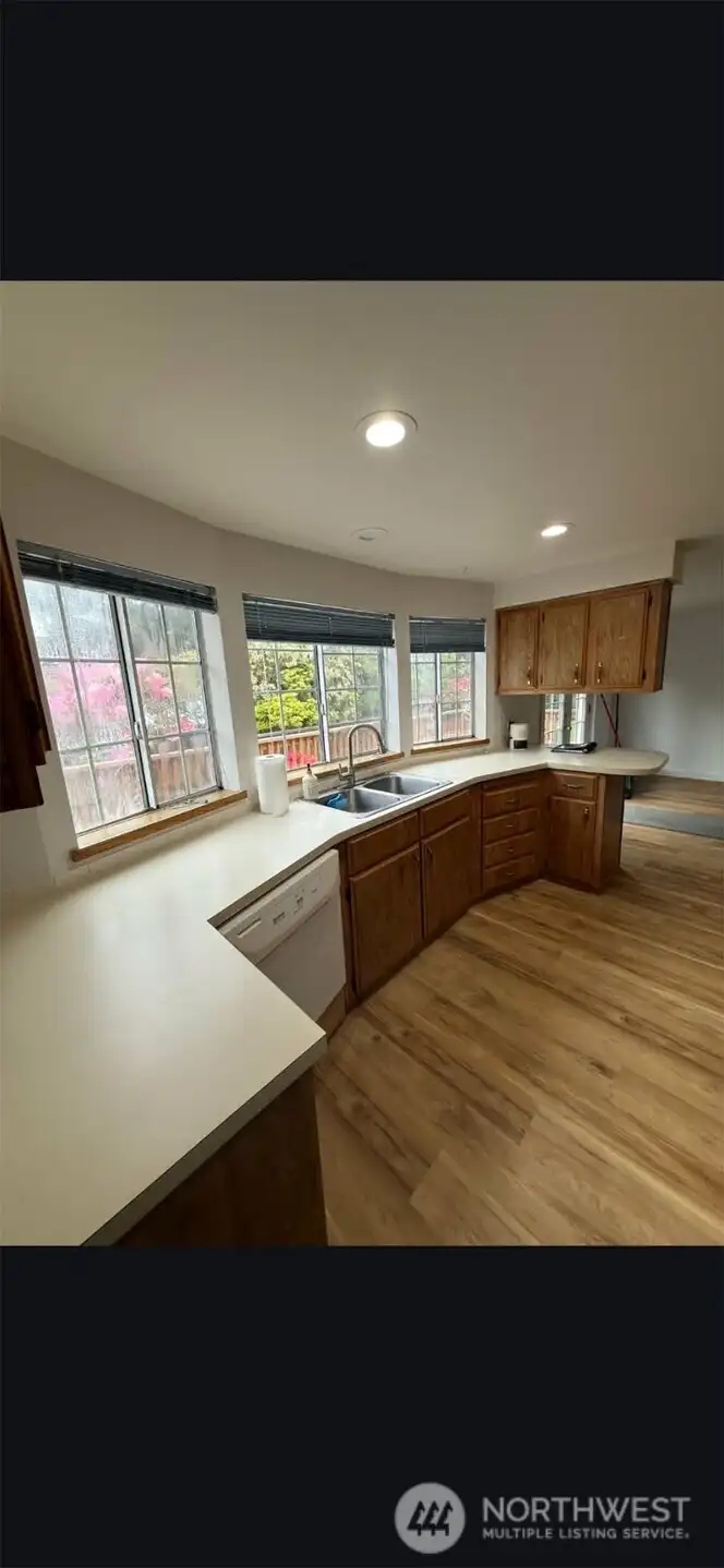 kitchen counter/sink and window area