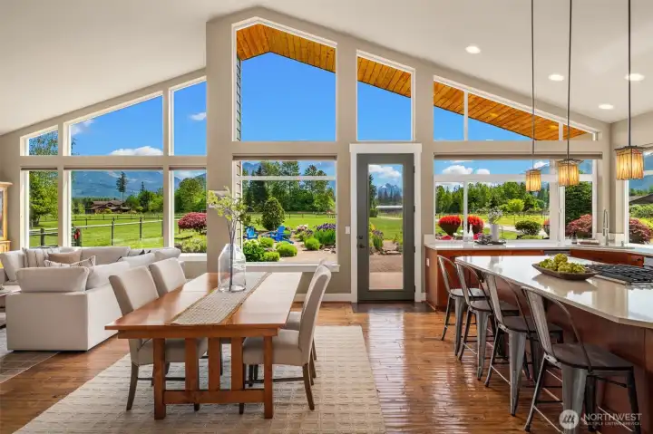 Cascade views greet you as you enter home.