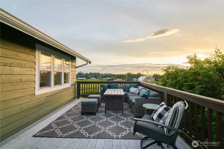 Side deck (north side of home) has some of the best sunset views around. Side deck (north side of home) has some of the best sunset views around.