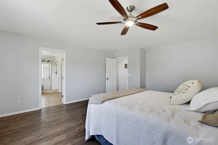 bedroom retreat with generous space and convenient access to the en-suite bath.