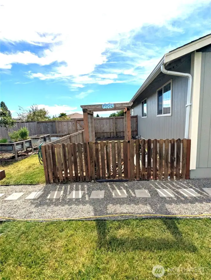 Raised garden and garden area