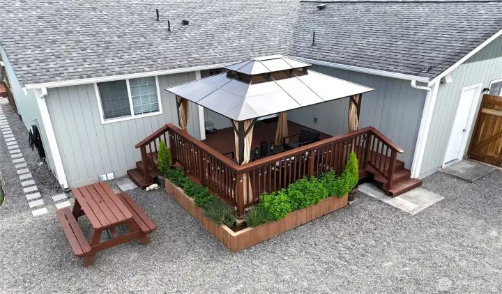 Arial shot of Gazebo