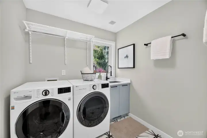 Laundry room with LG washer and dryer Laundry room with LG washer and dryer