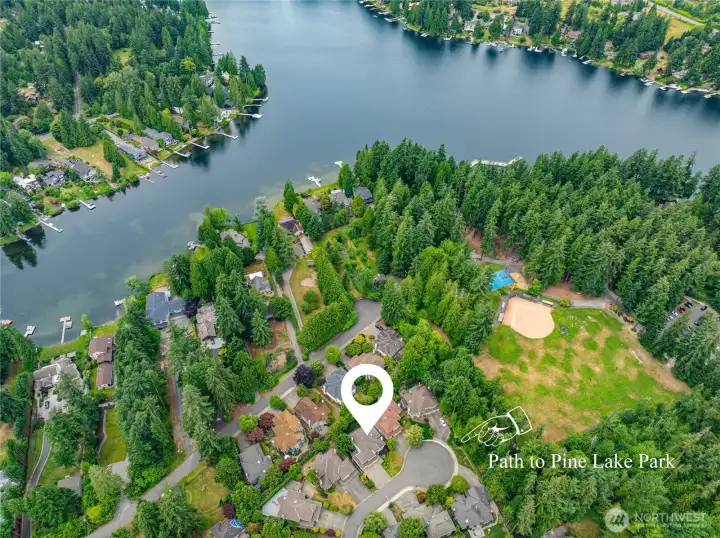 Your private path to Pine lake! Your private path to Pine lake!