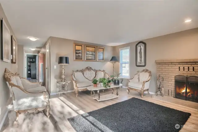 Living room and hallway to bedrooms