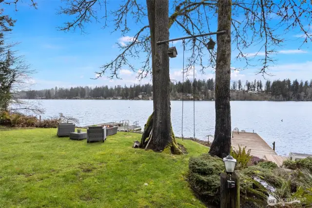 Waterfront yard and swing