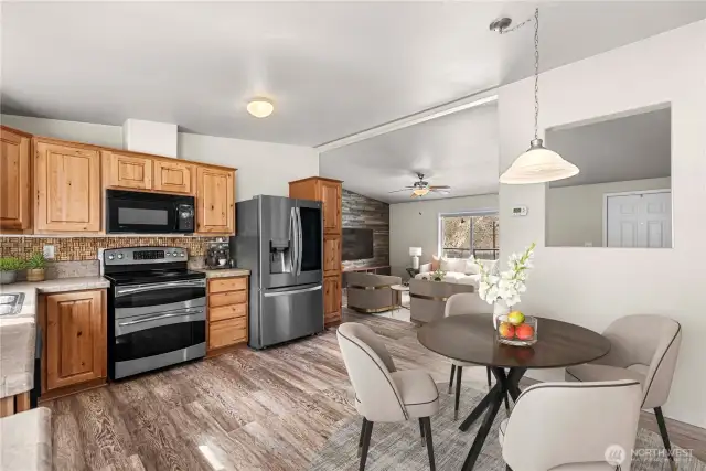 Kitchen/dining-virtually staged