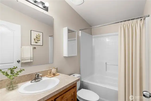 Guest full bathroom-Virtually staged